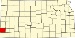 Karte von Stanton County innerhalb von Kansas