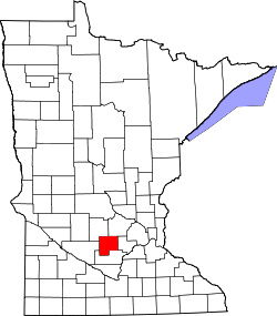 Map of Minnesota highlighting McLeod County.svg