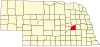 Karta över Nebraska som markerar Polk County.svg