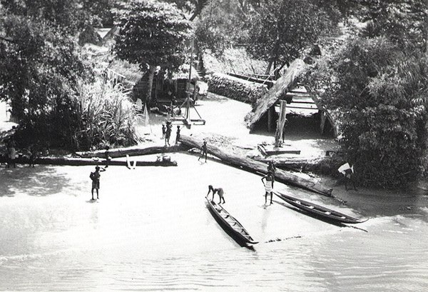 Maroon village, along Suriname River, 1955