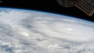 Typhoon Mawar as viewed from the International Space Station on May 23 Mawar 2023-05-23 0550Z.jpg