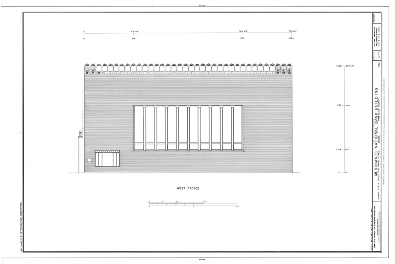 File:Merchants' National Bank, Northwest corner of Fourth Avenue and Broad Street, Grinnell, Poweshiek County, IA HABS IOWA,79-GRIN,1- (sheet 4 of 10).tif