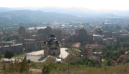 A view from the hill in northern part of Mitrovica