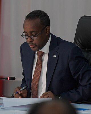 <span class="mw-page-title-main">Mohamed Hussein Roble</span> Former Prime Minister of Somalia (born 1968)