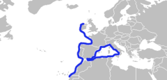 Distribución de la maruca azul