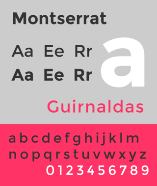 <span class="mw-page-title-main">Montserrat (typeface)</span> Geometric sans-serif font