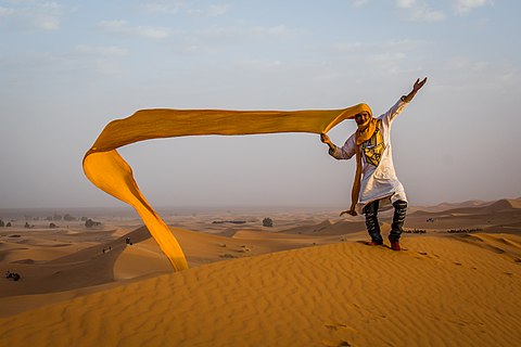 Moroccan Berber in the Sahara Desert