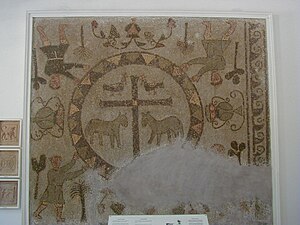 Mosaico dei quattro Evangelisti del Carthus Vicus Castrorum (Museo Nazionale di Cartagine)