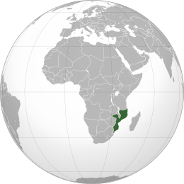 Mozambik – Lokalizáció