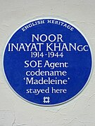 Blue plaque, Londres, août 2020