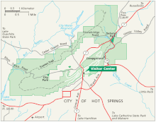 Hot Springs area park map NPS hot-springs-regional-map.gif