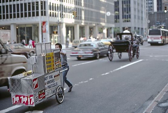 Food Cart Street Vendor In Manhattan