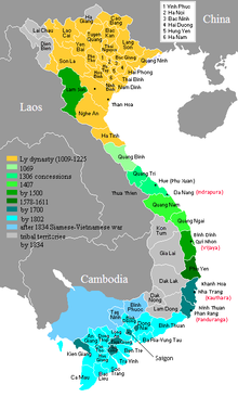 karta vijetnama Nam tiến   Wikipedia karta vijetnama
