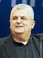 Nenad Čanak at a Boris Tadić presidential convention in 2012
