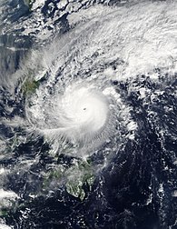 Typhoon Nock-ten (Nina) nearing the Philippines as a Category 5 super typhoon in December 2016 Nock-ten 2016-12-25 0210Z (gallery).jpg