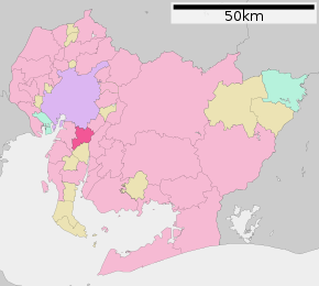 Poziția localității Ōbu, Aichi