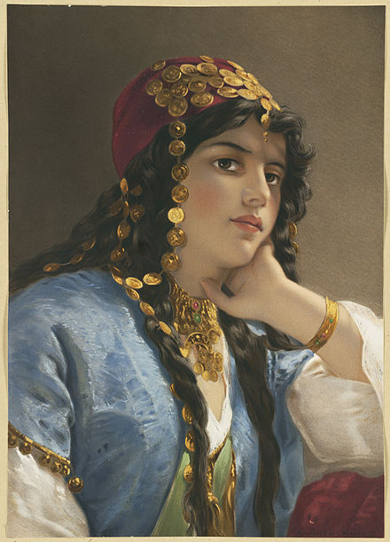 A "cariye" or imperial concubine, painting by Gustav Richter (1823-1884)