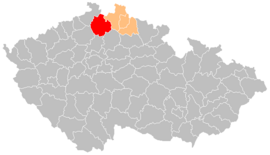 Poloha okresu Česká Lípa v Česku (klikacia mapa)
