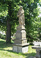 Čeština: Sousoší Kalvárie u hlavní silnice v Olbramovicích English: Calvary statue by main street in Olbramovice, Czech Republic.