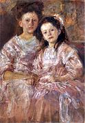 Two girls cuddling (1906)