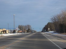 Looking west at Oneida on Wisconsin Highway 54 OneidaWisconsinWIS54.jpg