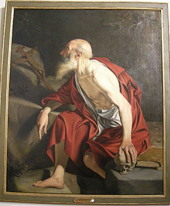 Orazio Gentileschi Saint Jérôme en prière.