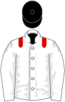 White, red epaulets, black cap