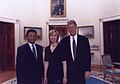 Avec le couple présidentiel américain Hillary et Bill Clinton - 1994.