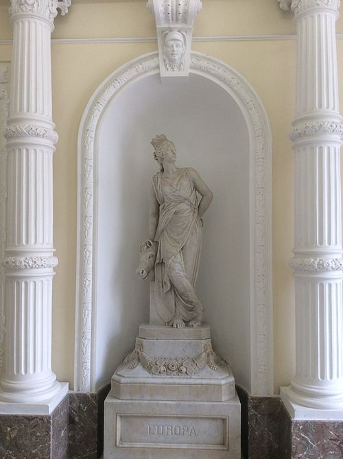 Statue of Europa representing Europe at Palazzo Ferreria