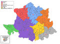 Judicial districts in Cáceres province (with municipalities).