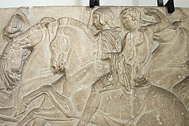 Phidias, Parthenon frieze north XLIII, 447-433 BC, Plaster Cast, Hostinné, 188268.jpg