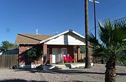 This is the Albert and Mary Garcia House located at 2201 N Dayton St. The house was built in 1930. Albert Garcia became Arizona’s first Hispanic Assistant Attorney General, from 1937 until 1942. María García stood out as a woman who courageously spoke up for social issues, even though she was an immigrant and carried a heavy accent. The house is in the Historic Coronado District which is listed in the National Register of Historic Places, reference: #86000206.