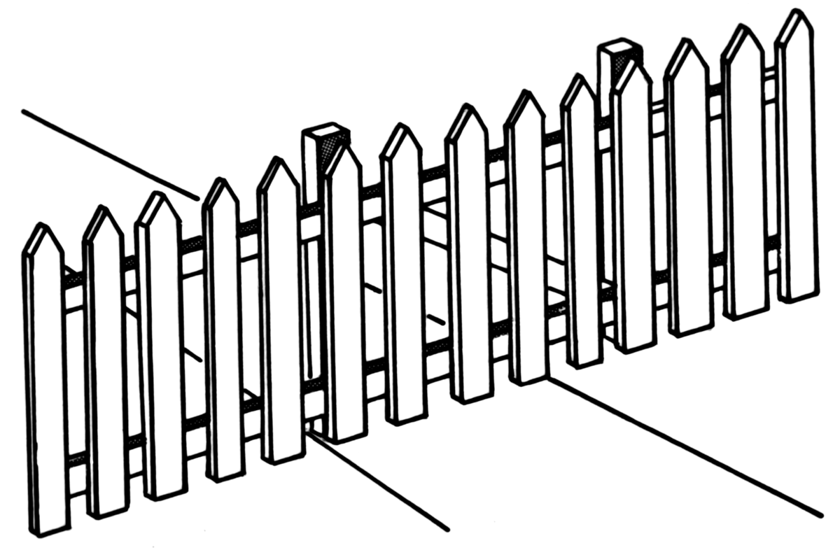 picket fence coloring page