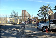 Grant Avenue entrance of Pitkin Yard Pitkin Av Yard jeh.JPG