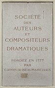 Plaque SACD, 11 bis rue Ballu, Paris 9.jpg