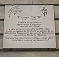 Plaque Thomas Paine, 10 rue de l'Odéon, Paris 6.jpg