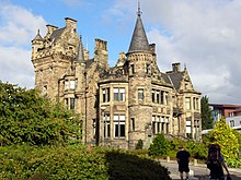 The rear of the school building, which is now used as a hall of residence by Edinburgh University Pollock 1.jpg