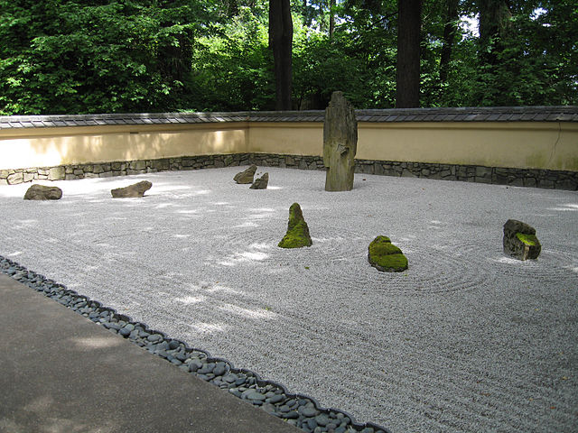 File Portland Japanese Gardens Zen Garden Jpg Wikimedia Commons