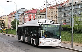 A prágai trolibusz elem szemléltető képe