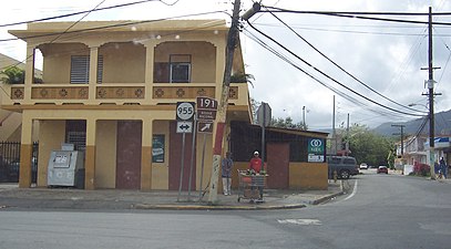 PR-191 south at PR-955 junction in Mameyes II barrio