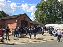 Typisches Dorffest am Sangenstedter Feuerwehrhaus, hier anlässlich der Winsener Fahrradkonzerte im August 2018