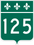 Schild der Route 125