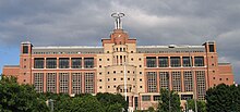 Quarry House, Quarry Hill is often cited as an example of poor architecture, and is nicknamed 'The Kremlin' or 'The Ministry of Truth' QuarryHouseLeeds.jpg