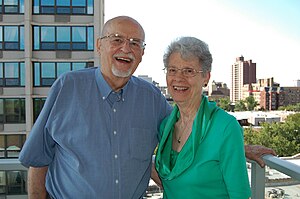 Richard with his wife Eunice Blanchard Poethig in 2013