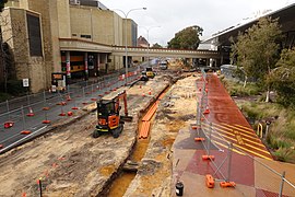 Road works on Roe Street