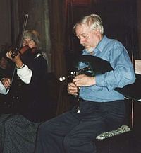 Robert Sherlaw Johnson playing the Northumbrian smallpipes