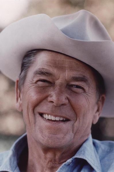 File:Ronald Reagan wearing cowboy hat at Rancho Del Cielo 1976.jpg