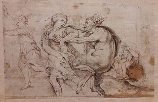 Satyrs chasing nymphs by Peter Paul Rubens