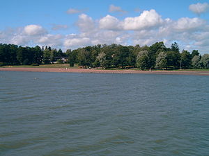 View from the south of one of the tourist restaurants