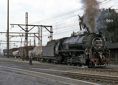 No. 380 with shunting crew aboard, Kaserne, 19 March 1983